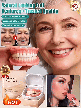 💥LAST DAY 50% OFF! Custom-Fit Instant Smile Dentures – Ultra Natural Appearance, Custom Comfort Fit You’ll Love