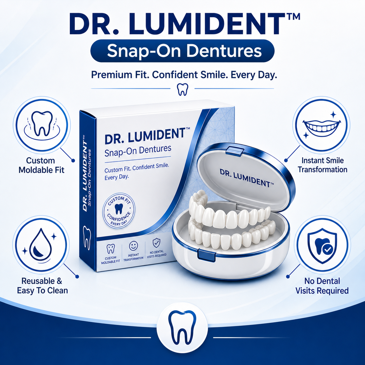 Comfort-fit decorative denture set（USA）-